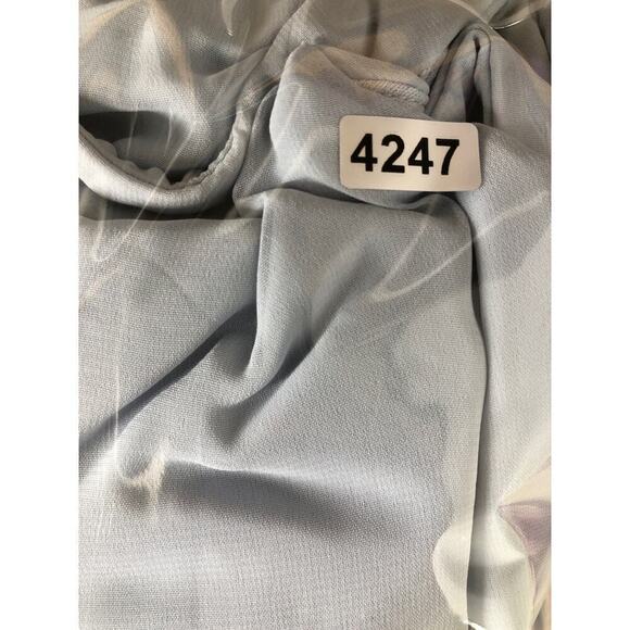 Dessy Collection Bridesmaid Dress Maxi Open Back High Neck Slit Blue NWT 4 - Picture 9 of 9